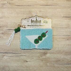 India Handmade Martini Beaded Pouch
